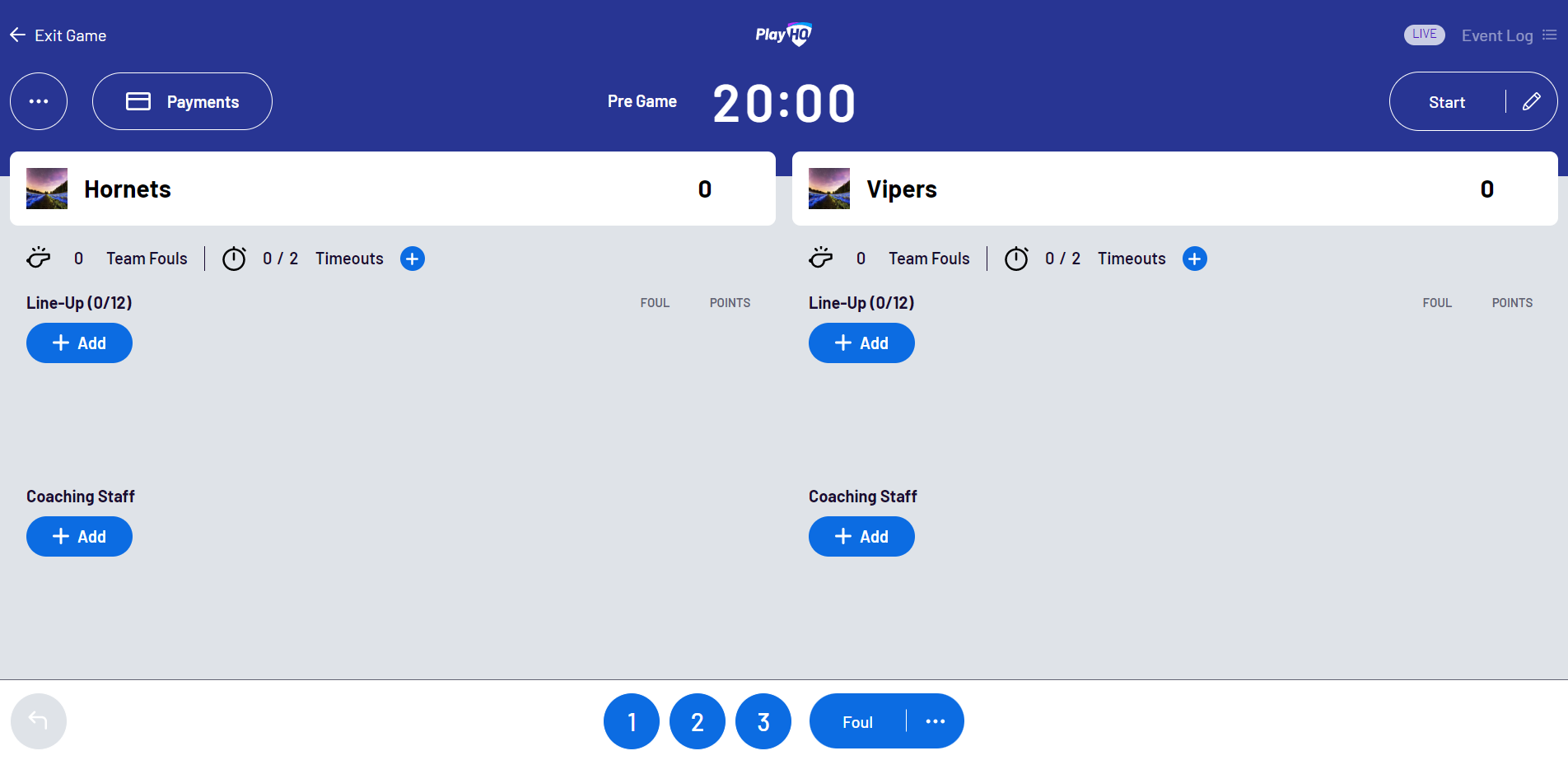 Game Payments PlayHQ