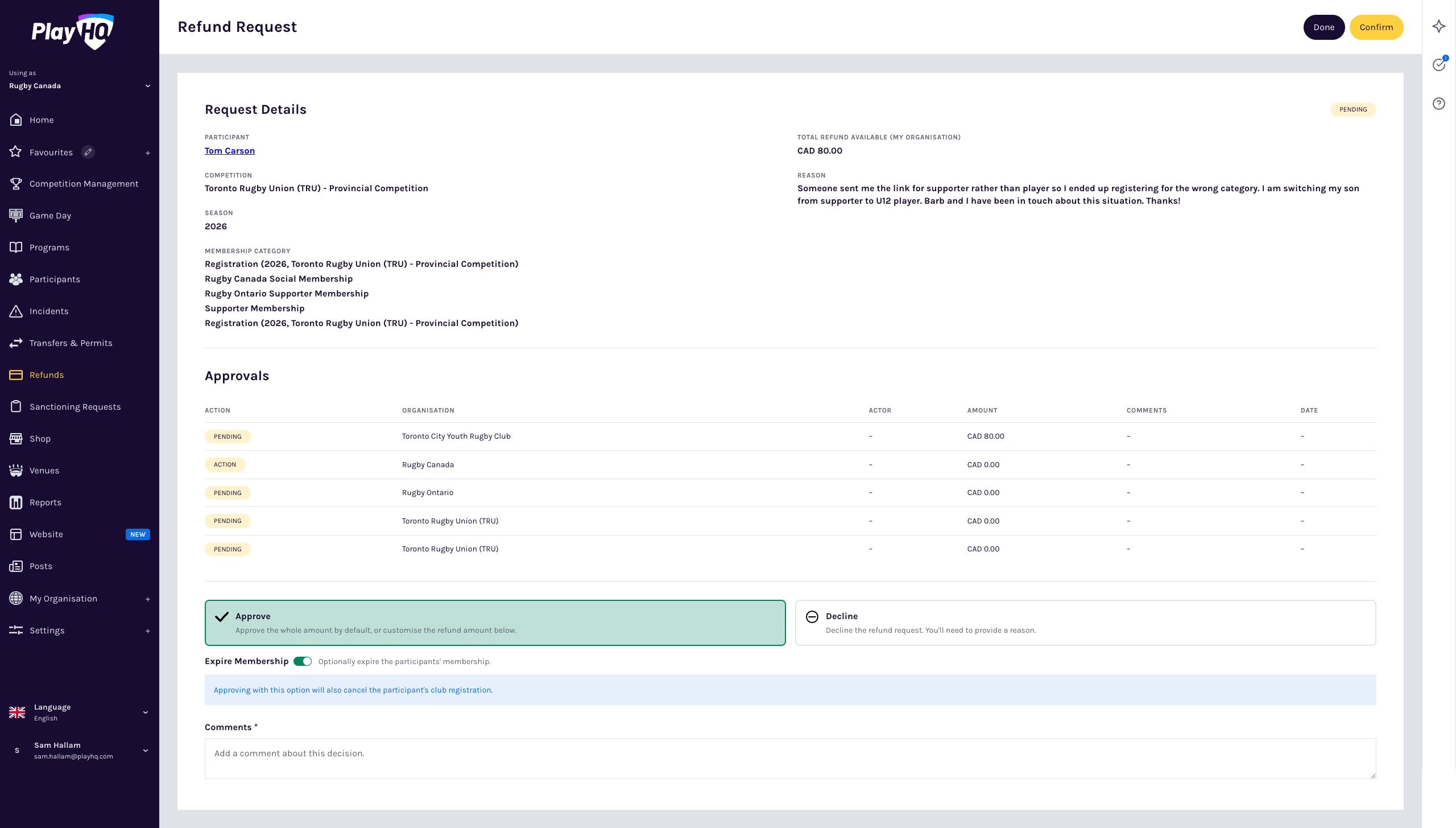 screencapture-rca-playhq-org-a2fa1c18-f0a5-49f2-90c8-336ee7eeeac2-refund-requests-view-1d0b2d94-a020-4ed0-baf9-9d1b419ea13d-2026-05-25-16_00_14.png