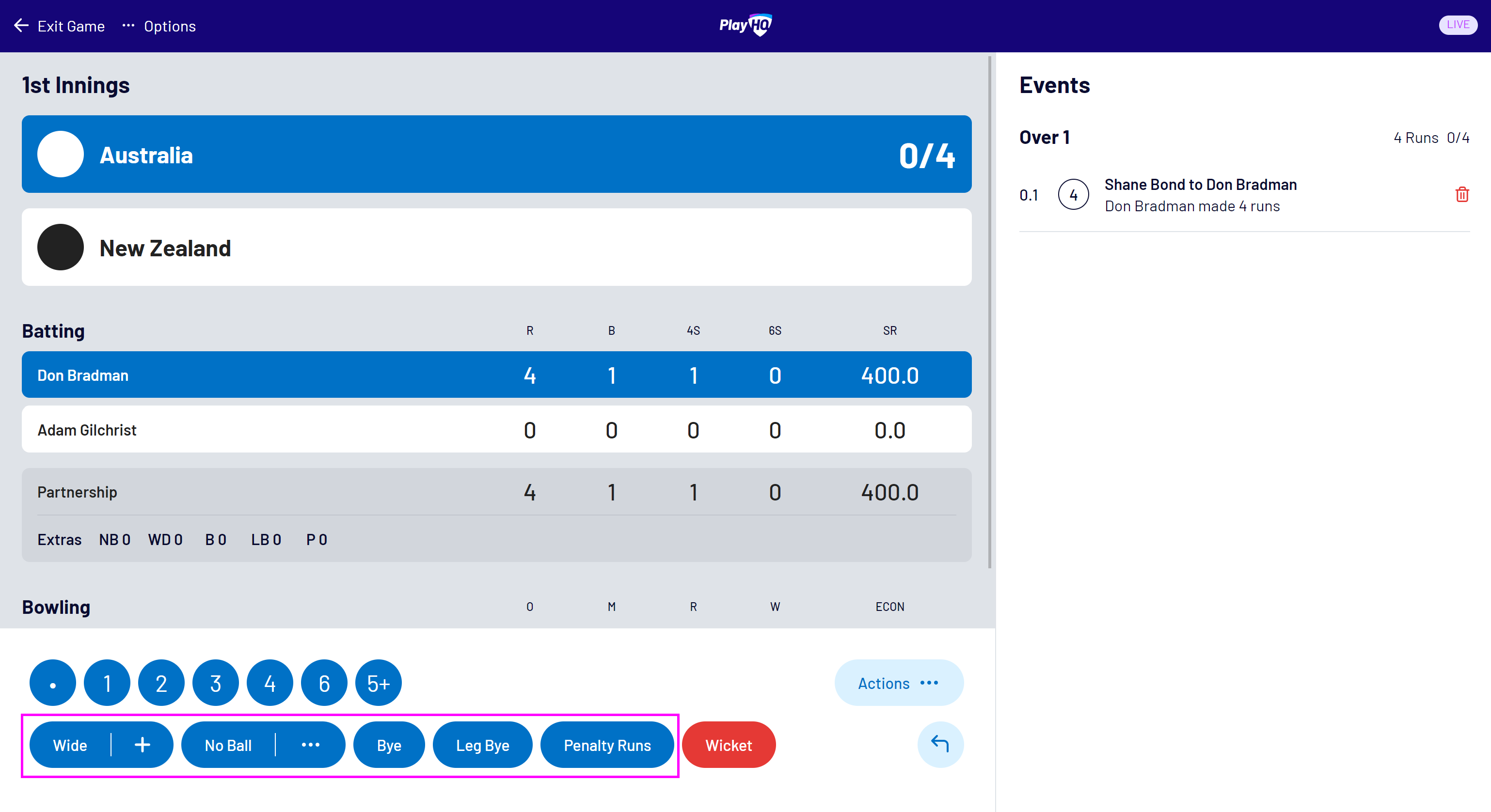 Setting up an electronic scoring session – PlayHQ