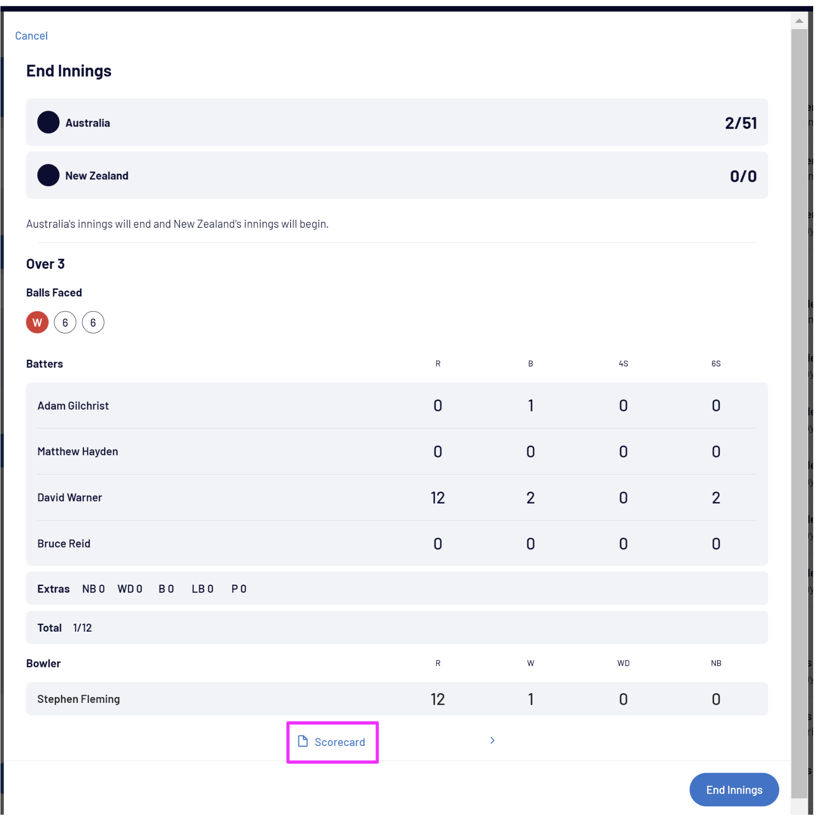 Selecting a game to score using electronic scoring – PlayHQ