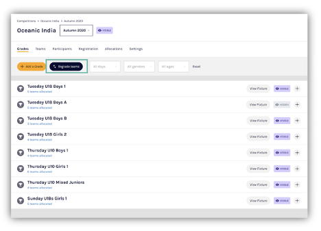 Regrade screen