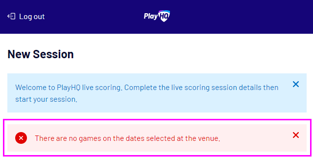 Setting up an electronic scoring session – PlayHQ