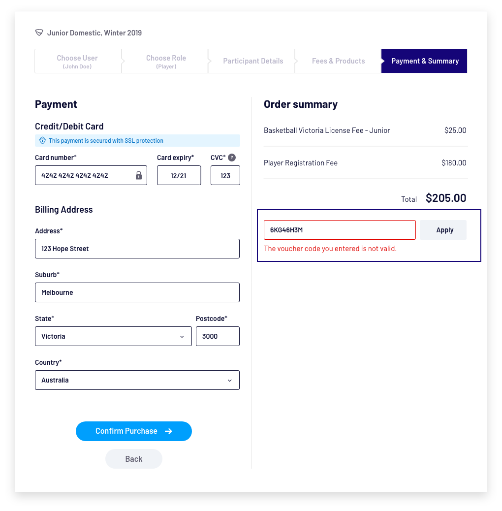 Registration Payment Vouchers – PlayHQ